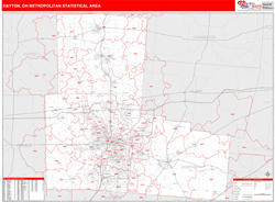 Dayton Metro Area Wall Map