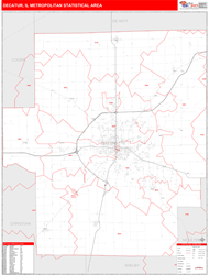 Decatur Metro Area Wall Map