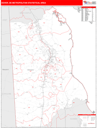 Dover Metro Area Wall Map