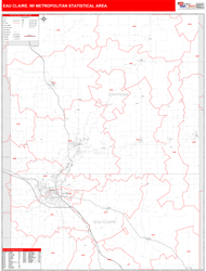 Eau Claire Metro Area Wall Map