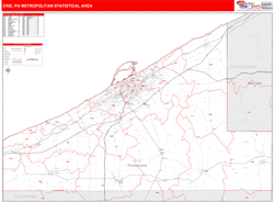 Erie Metro Area Wall Map