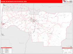 Eugene Metro Area Wall Map