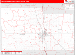 Fargo Metro Area Wall Map