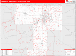 Fort Wayne Metro Area Wall Map