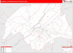 Gadsden Metro Area Wall Map