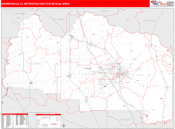 Gainesville Metro Area Wall Map