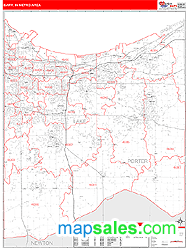 Gary Metro Area Wall Map