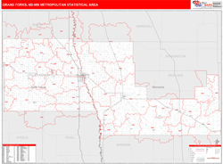 Grand Forks Metro Area Wall Map