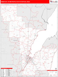 Green Bay Metro Area Wall Map