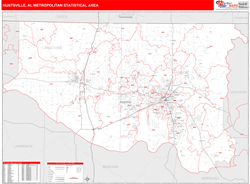 Huntsville Metro Area Wall Map