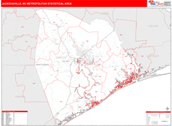 Jacksonville Metro Area Wall Map