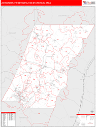 Johnstown Metro Area Wall Map