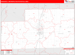 Kankakee Metro Area Wall Map