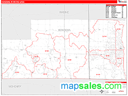 Kenosha Metro Area Wall Map