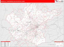 Knoxville Metro Area Wall Map