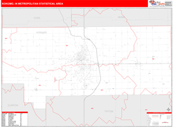 Kokomo Metro Area Wall Map