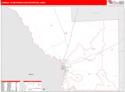 Laredo Metro Area Wall Map