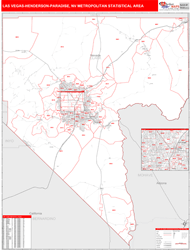 Las Vegas-Henderson-Paradise Metro Area Wall Map