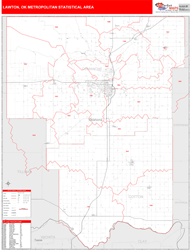 Lawton Metro Area Wall Map