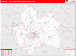 Lexington-Fayette Metro Area Wall Map