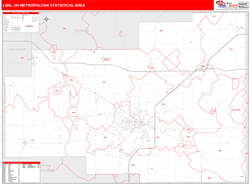 Lima Metro Area Wall Map