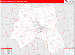 Macon Metro Area Wall Map