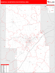 Mansfield Metro Area Wall Map