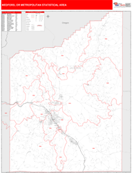 Medford Metro Area Wall Map