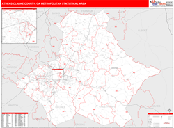 Athens-Clarke County Metro Area Wall Map