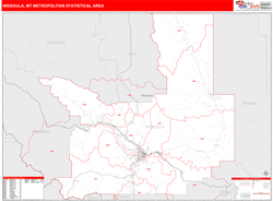 Missoula Metro Area Wall Map