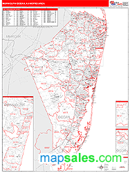 Monmouth-Ocean Metro Area Wall Map