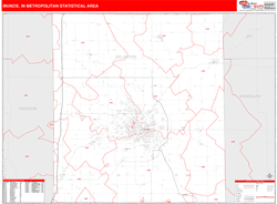 Muncie Metro Area Wall Map