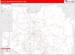 Ocala Metro Area Wall Map