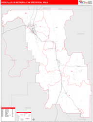 Pocatello Metro Area Wall Map