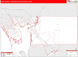 Punta Gorda Metro Area Wall Map