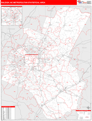 Raleigh Metro Area Wall Map