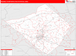 Reading Metro Area Wall Map