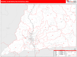 Redding Metro Area Wall Map