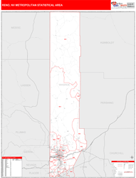 Reno Metro Area Wall Map