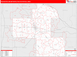 Rochester Metro Area Wall Map