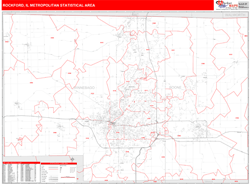 Rockford Metro Area Wall Map