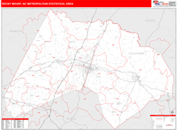 Rocky Mount Metro Area Wall Map