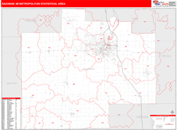 Saginaw Metro Area Wall Map