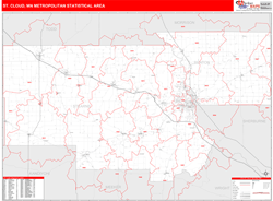 St. Cloud Metro Area Wall Map