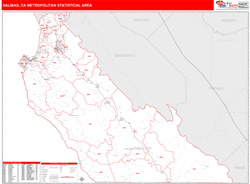 Salinas Metro Area Wall Map