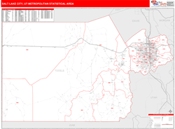 Salt Lake City Metro Area Wall Map