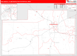 San Angelo Metro Area Wall Map