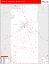 Santa Fe Metro Area Wall Map