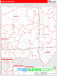 Sharon Metro Area Wall Map