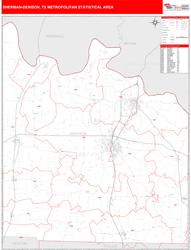 Sherman-Denison Metro Area Wall Map